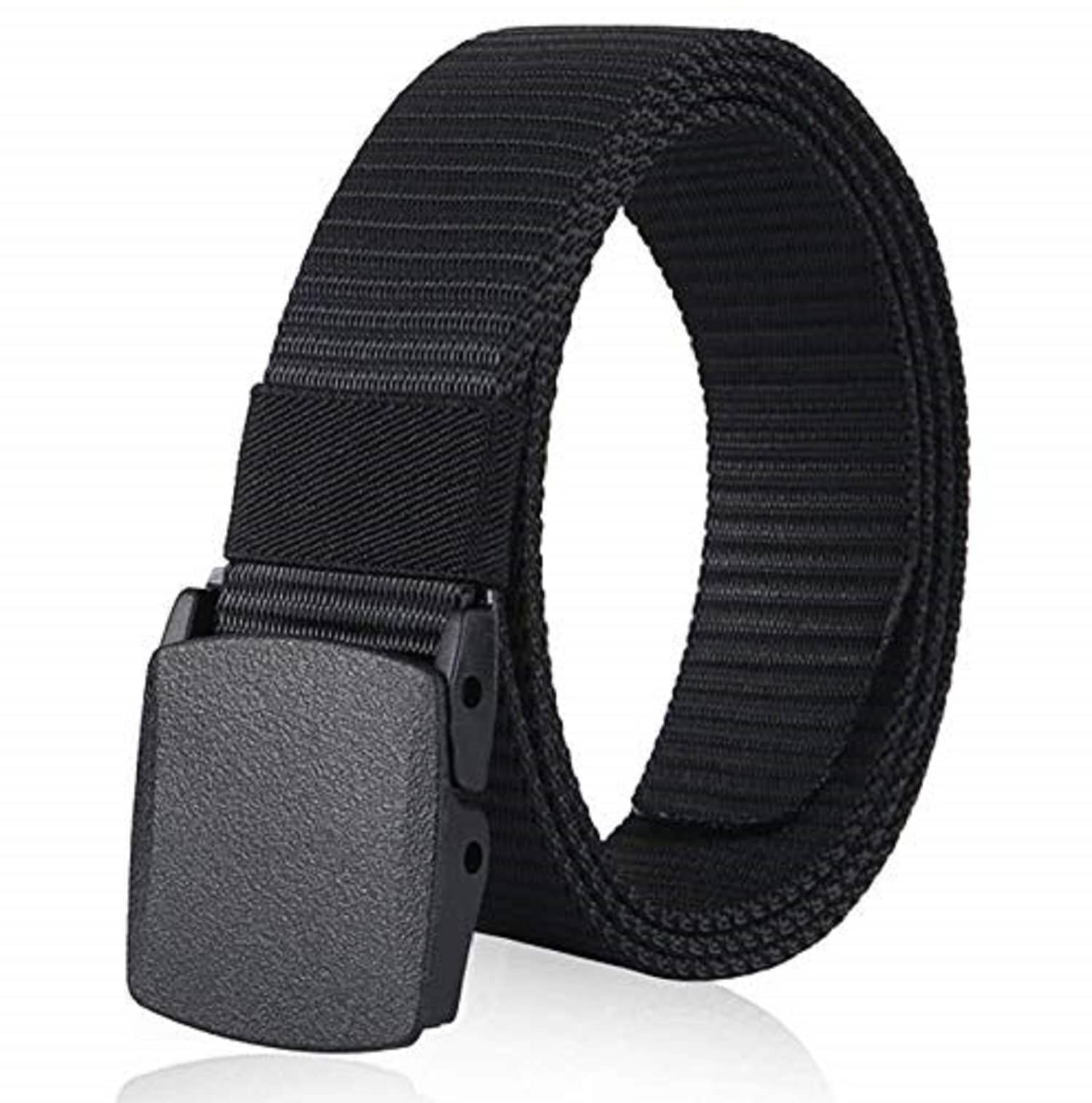Kingluster - Black Canvas Men's Reversible Belt ( Pack of 1 )