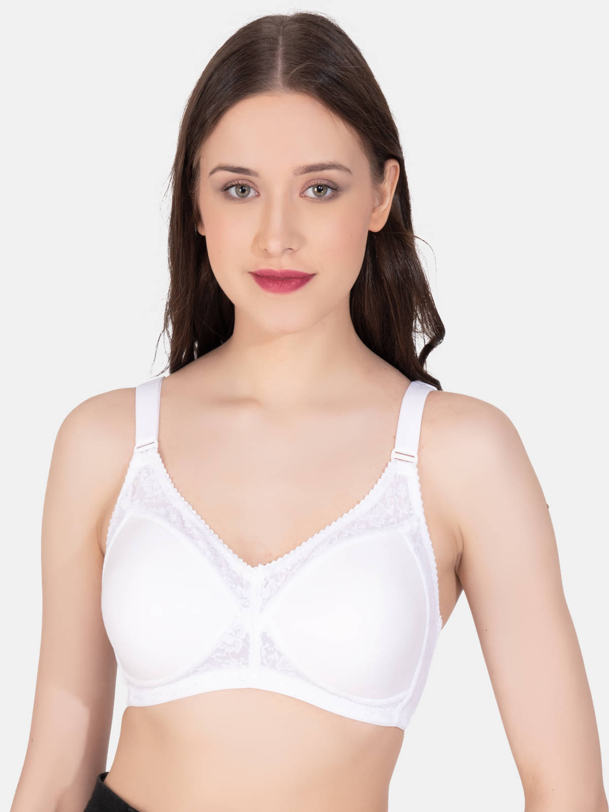    			LACYLUXE Net Lightly Padded Women's Everyday Bra ( White )