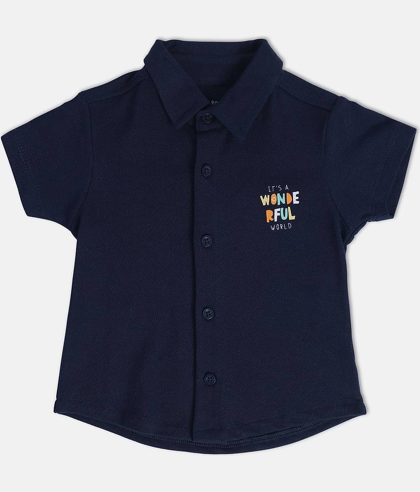 MINI KLUB Pack of 1 Baby Boys Cotton Shirt ( Blue )