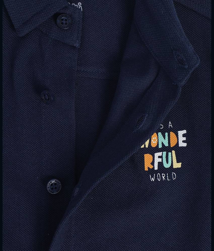 MINI KLUB Pack of 1 Baby Boys Cotton Shirt ( Blue )