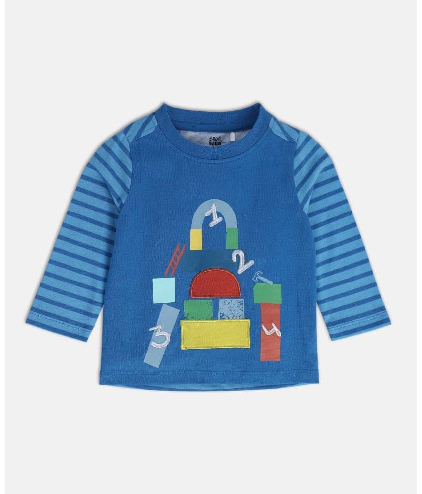     			MINI KLUB Pack of 1 Baby Boys Cotton T-Shirt ( Blue )