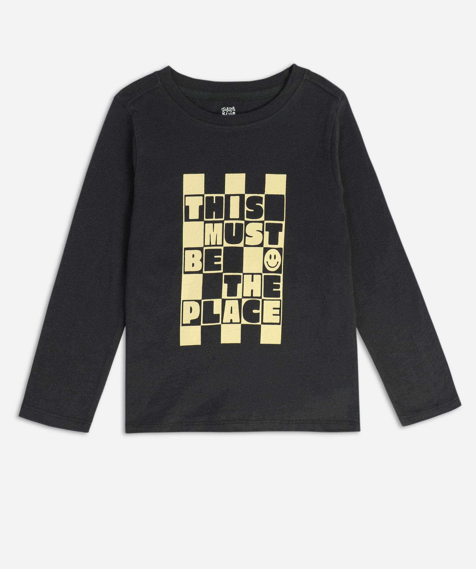     			MINI KLUB Pack of 2 Boys Cotton T-Shirt ( Charcoal )