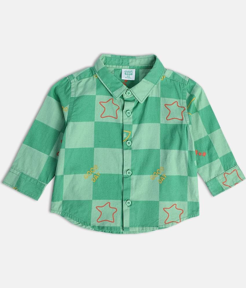 MINI KLUB Pack of 1 Baby Boys Cotton Shirt ( Green )