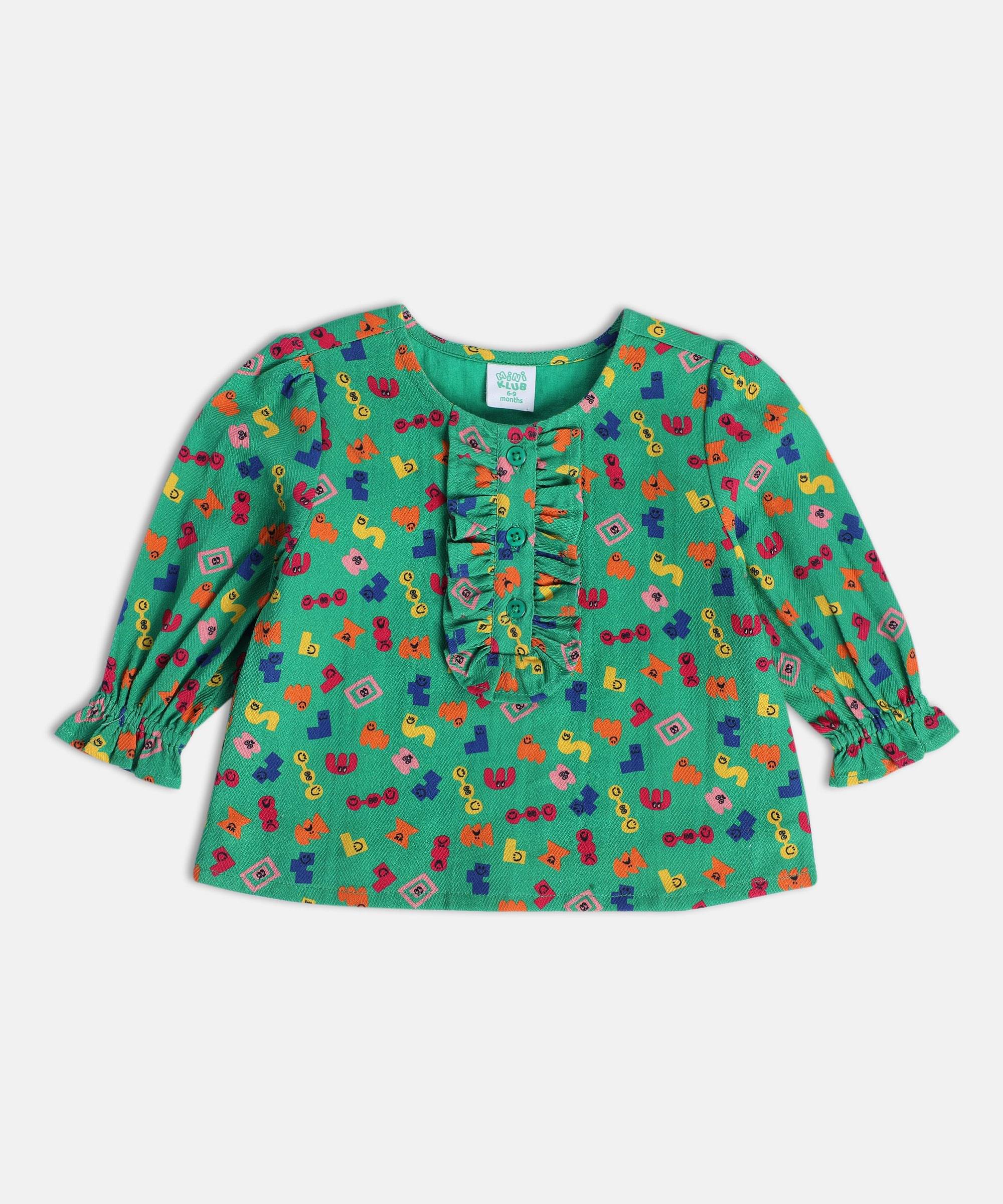     			MINI KLUB Pack of 1 Baby Girls Cotton Top ( Green )