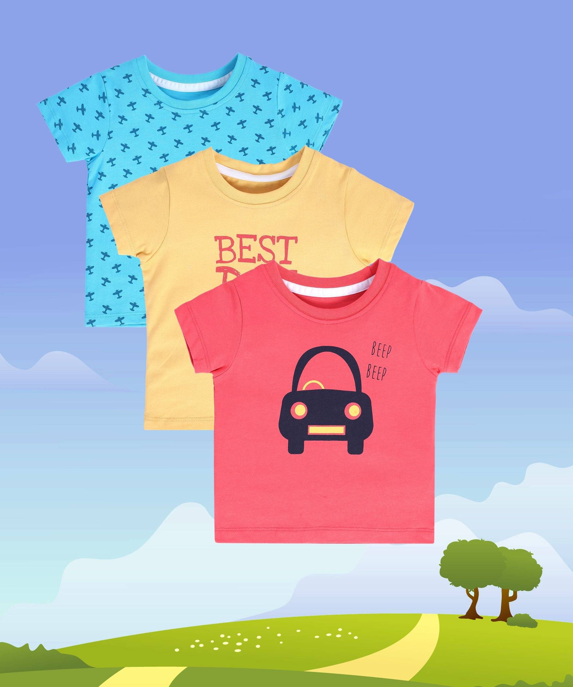     			MINI KLUB Pack of 1 Baby Boys Cotton T-Shirt ( Multi )