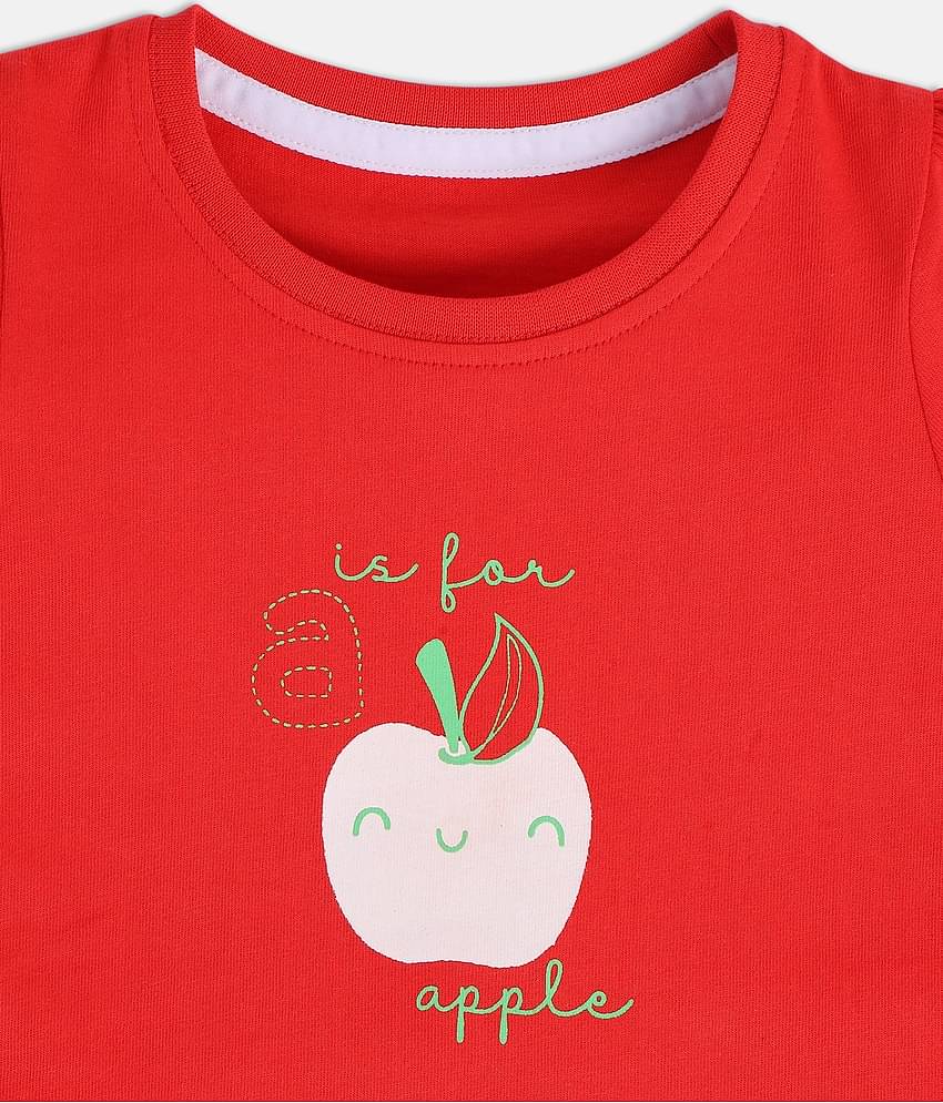 MINI KLUB Pack of 1 Baby Girls Cotton Top ( Multi )