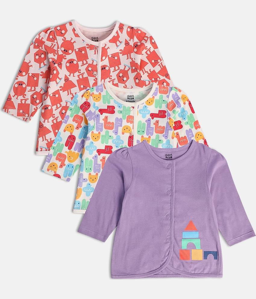 MINI KLUB Pack of 1 Baby Girls Cotton Top ( Multi )