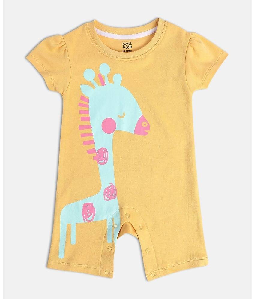 MINI KLUB - Multi Color Cotton Rompers For Baby Girl ( Pack of 1 )