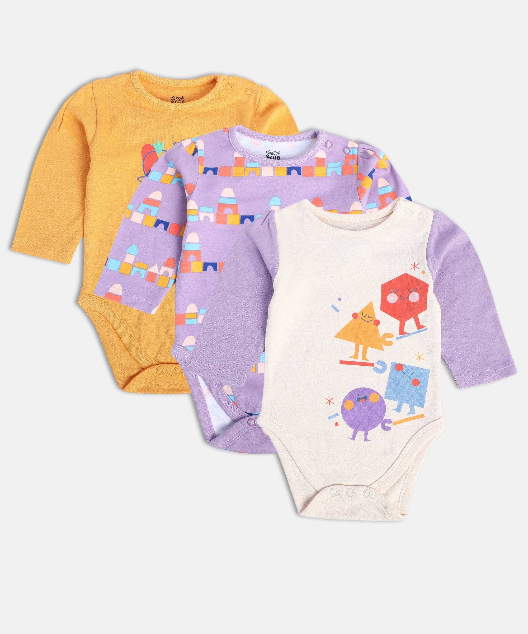 MINI KLUB Pack of 1 Baby Girls Cotton Bodysuit ( Multi Color ) MINI KLUB Pack of 1 Baby Girls Cotton Bodysuit ( Multi Color )
