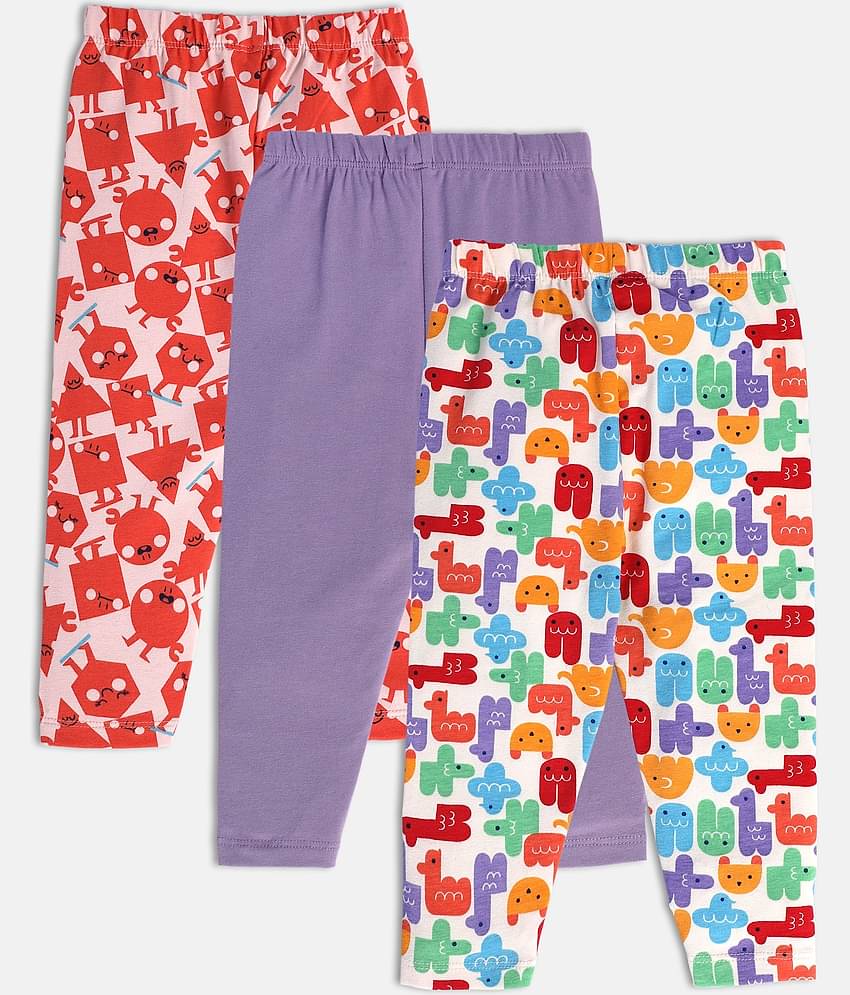 MINI KLUB Pack of 1 Baby Girls Cotton Legging ( Multi )