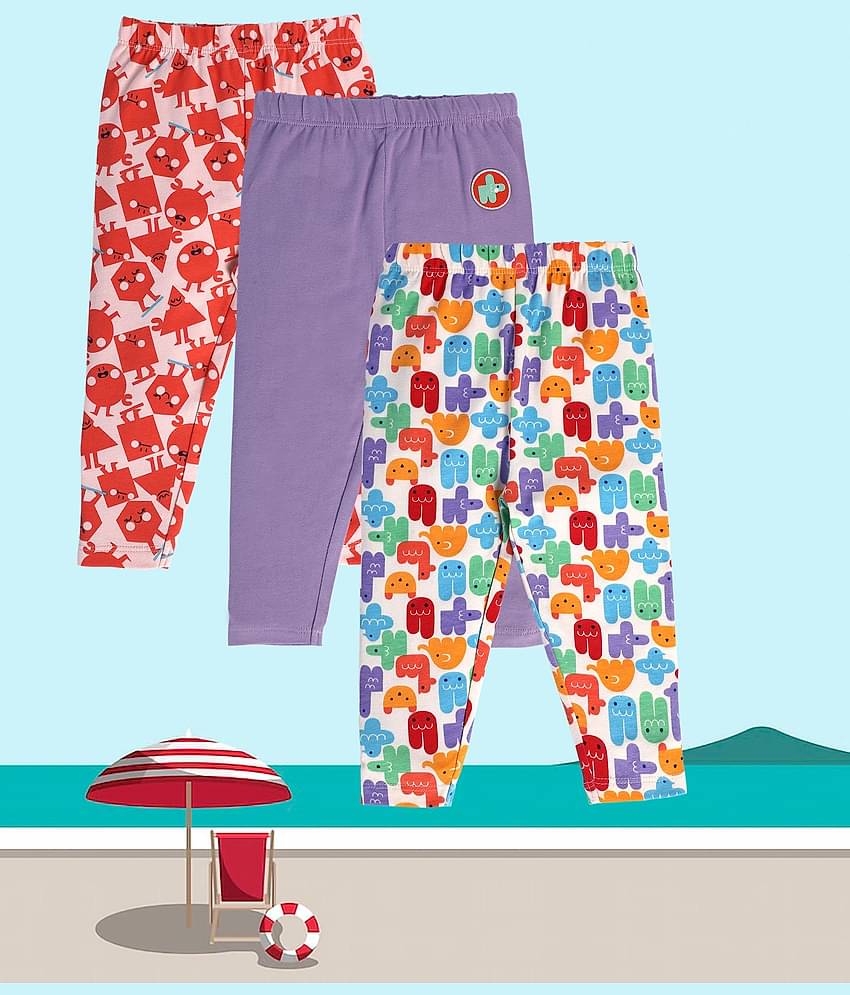 MINI KLUB Pack of 1 Baby Girls Cotton Legging ( Multi )