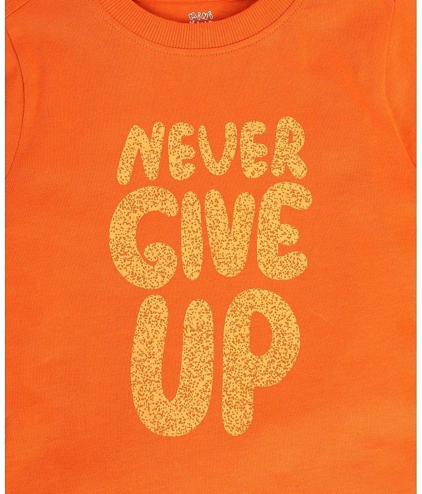 MINI KLUB Pack of 2 Boys Cotton T-Shirt ( Orange )