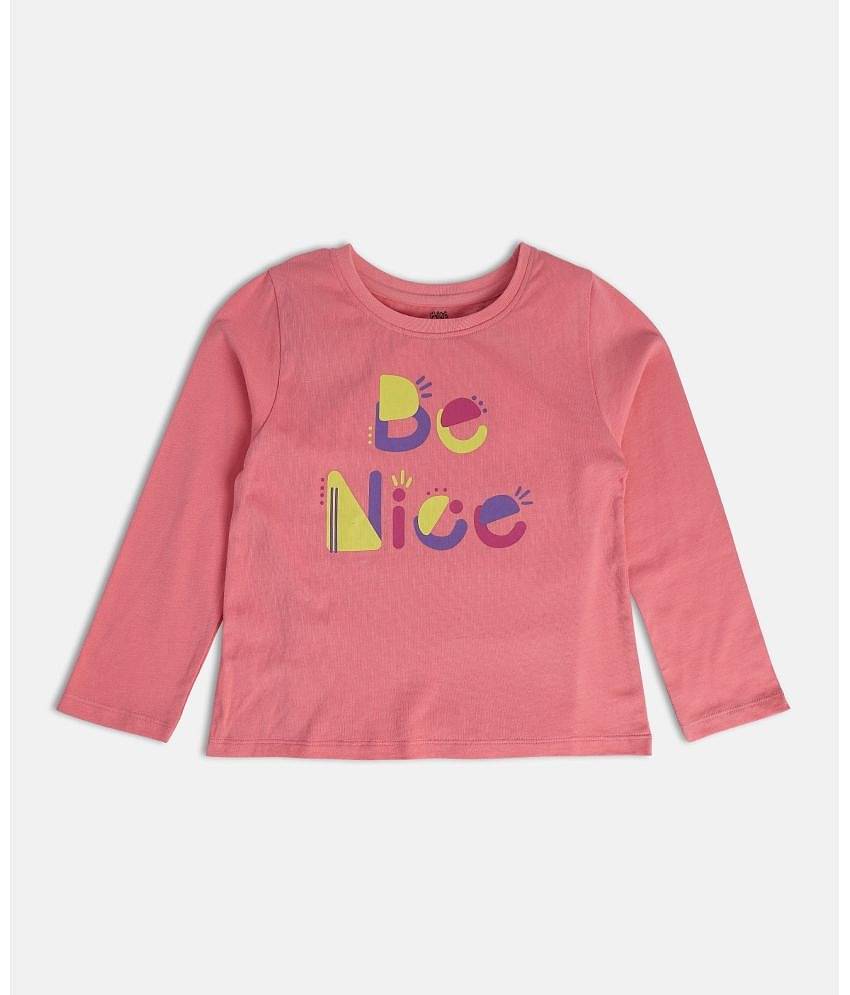 MINI KLUB Pack of 1 Girls 100% Cotton Top ( Pink )