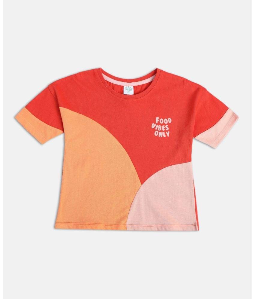     			MINI KLUB Pack of 1 Girls 100% Cotton Top ( Rust )