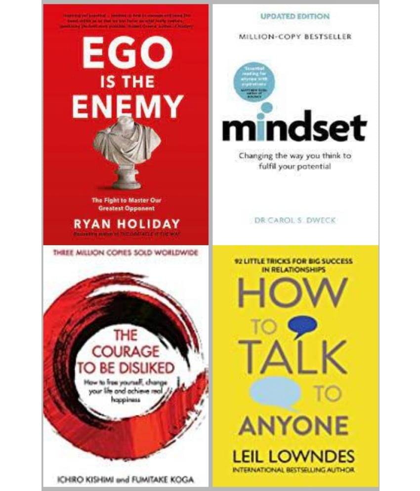     			Mindset + Ego is the Enemy + Courage to be Disliked + How To Talk Anyone