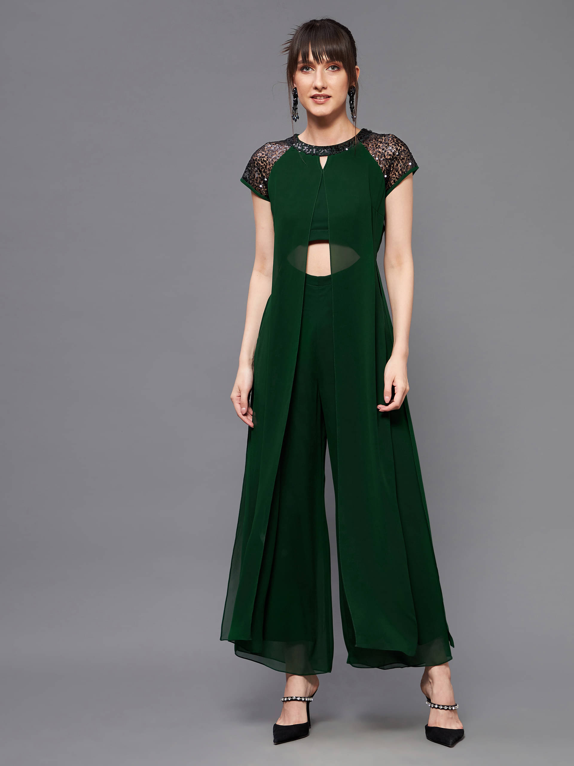     			Miss Chase - Green Georgette Regular Fit Women's Jumpsuit ( Pack of 1 )
