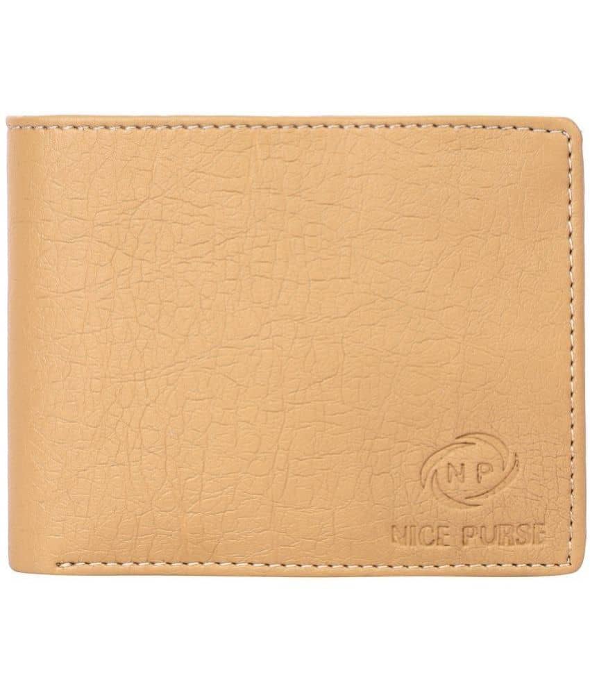 Nice Purse - Beige PU Men's Two Fold Wallet,Regular Wallet,Travel Wallet ( Pack of 1 ) - Handbags | Buy online on ZillyBuy
