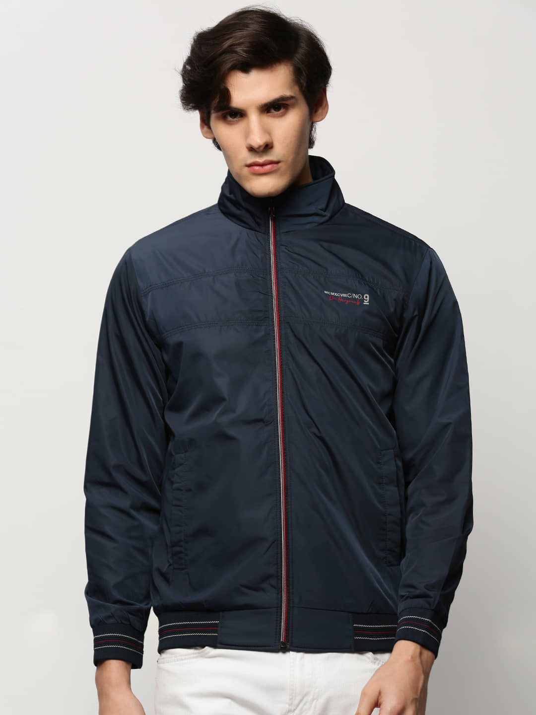 Showoff Nylon Men's Windcheater Jacket - Navy Blue ( Pack of 1 ) - Jackets & Coats | Buy online on ZillyBuy