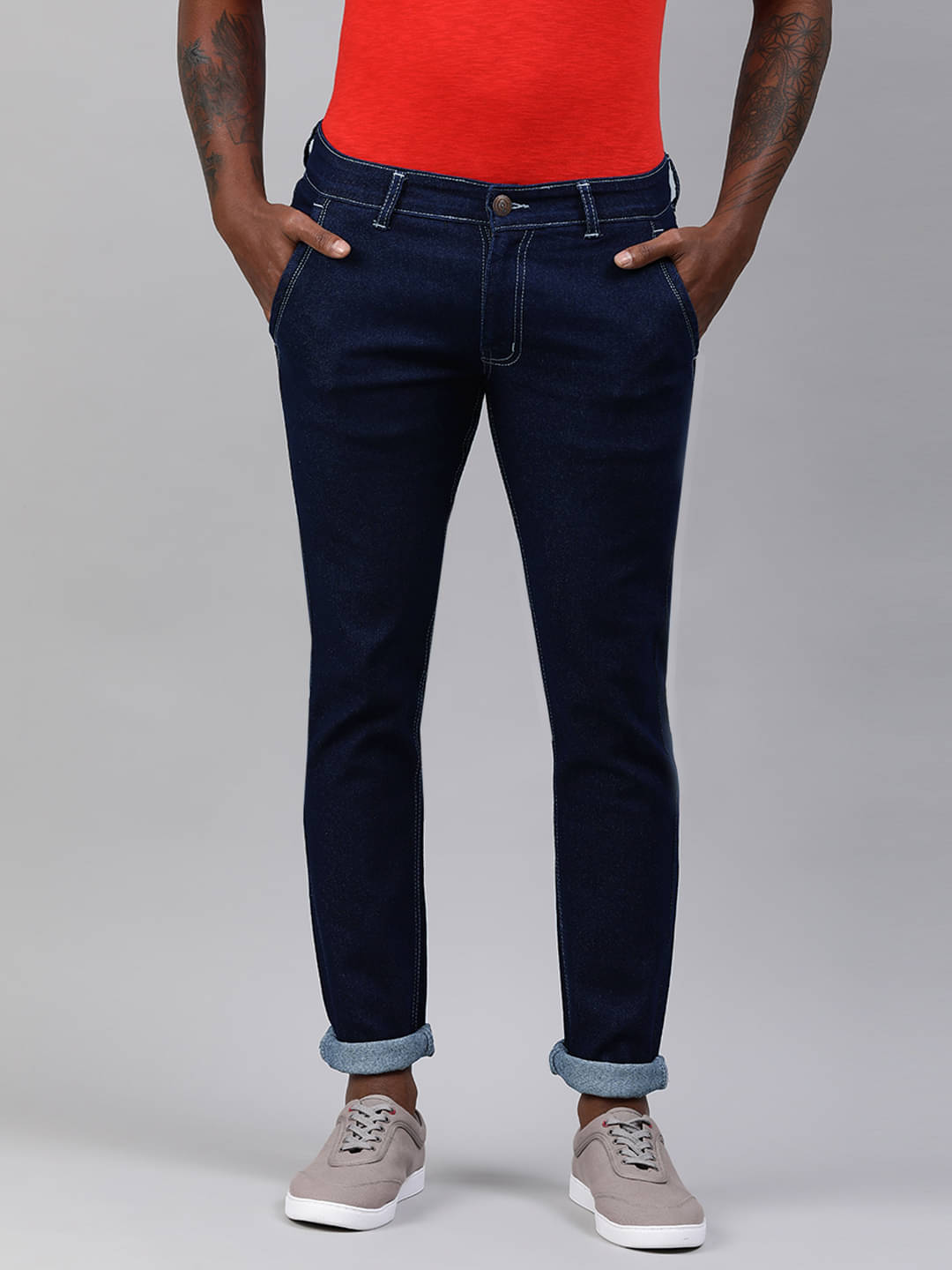 Supernova Inc. Slim Fit Washed Men's Jeans - Dark Blue ( Pack of 1 ) Supernova Inc. Slim Fit Washed Men's Jeans - Dark Blue ( Pack of 1 )