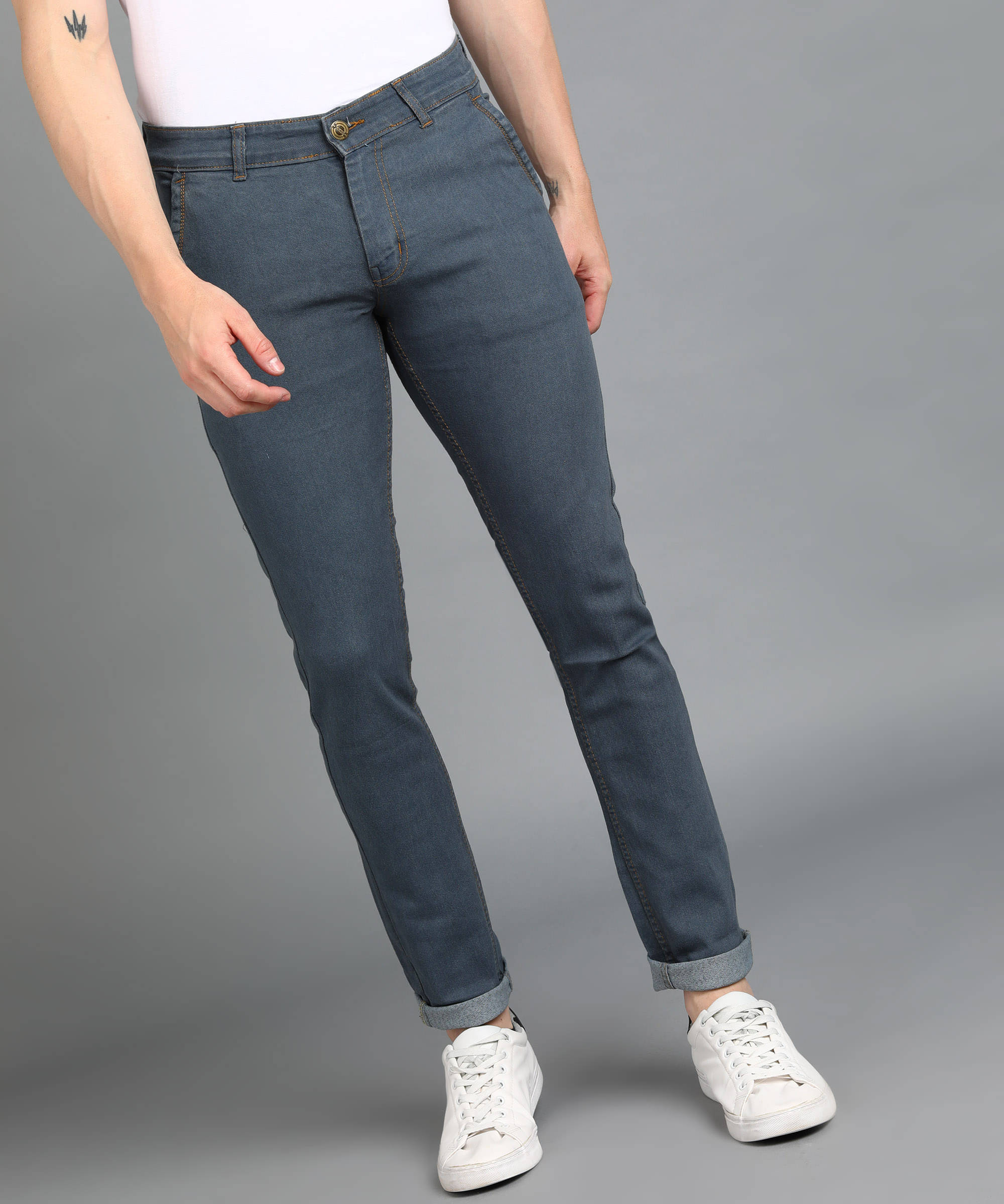 Supernova Inc. Slim Fit Washed Men's Jeans - Grey ( Pack of 1 ) Supernova Inc. Slim Fit Washed Men's Jeans - Grey ( Pack of 1 )