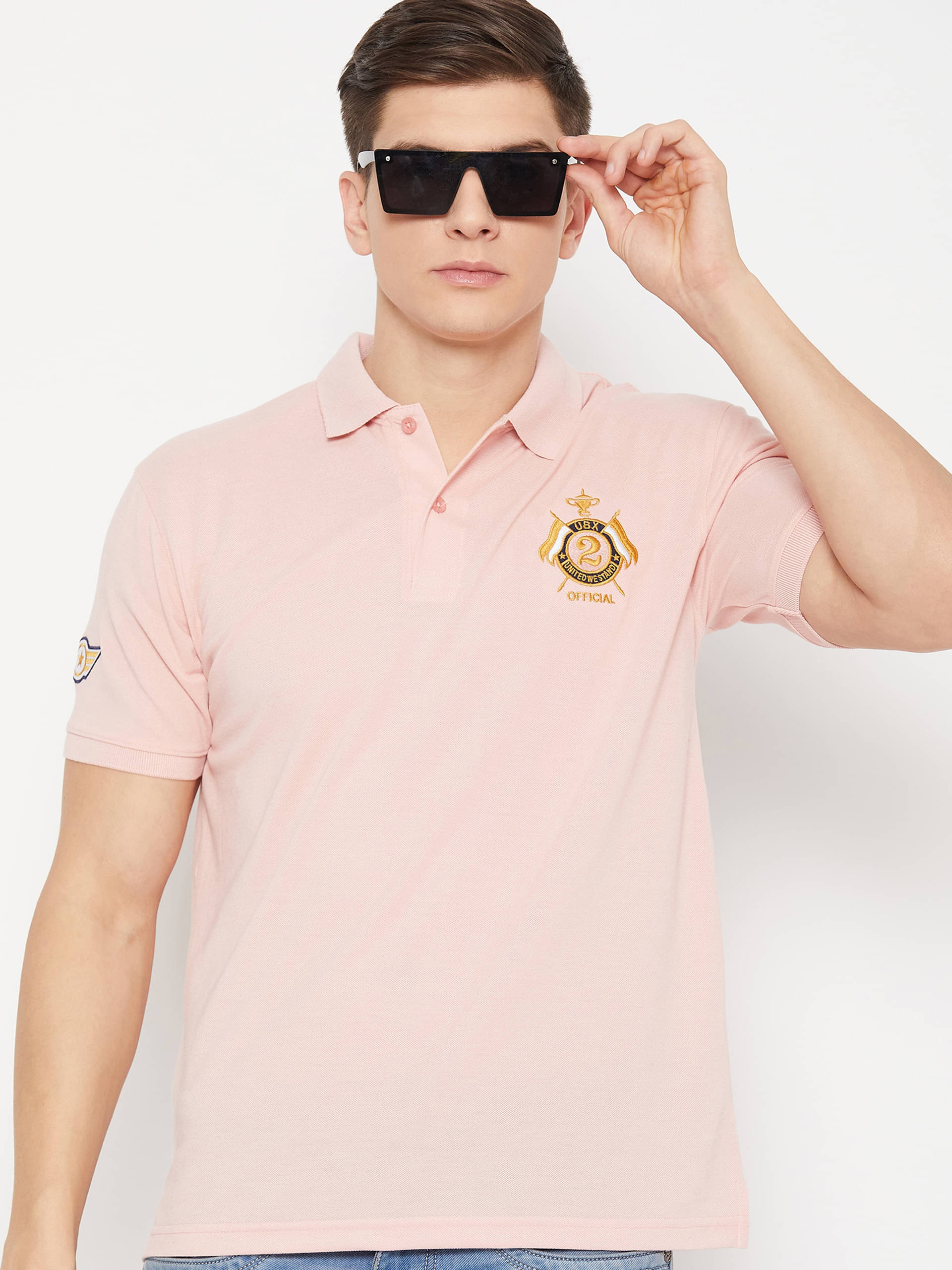 UBX Pack of 1 Cotton Blend Regular Fit Solid Half Sleeves Men's Polo T Shirt ( Pink ) UBX Pack of 1 Cotton Blend Regular Fit Solid Half Sleeves Men's Polo T Shirt ( Pink )