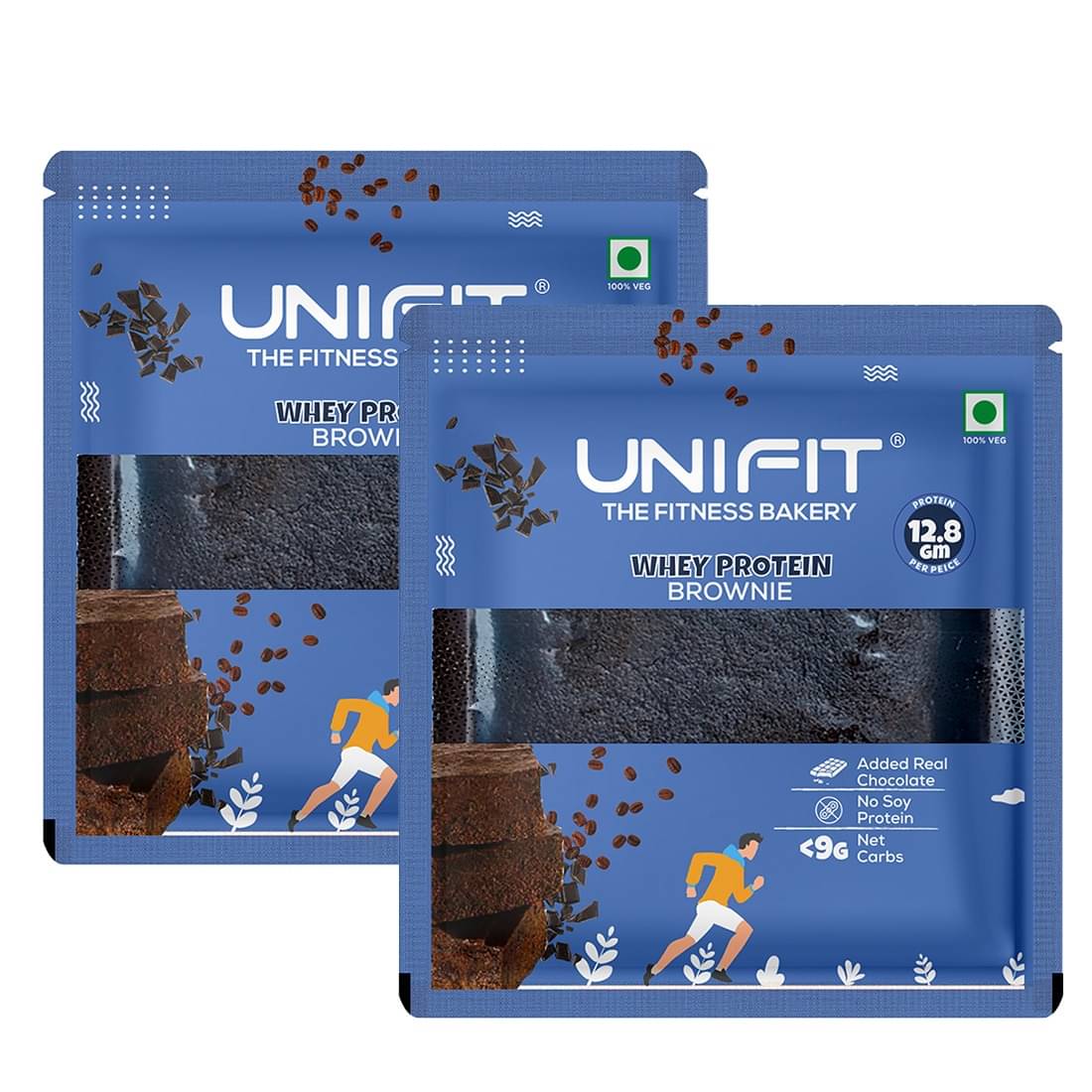     			Unifit Chocolate Brownie High Fiber Protein Bar Pack of 2 - 75 g