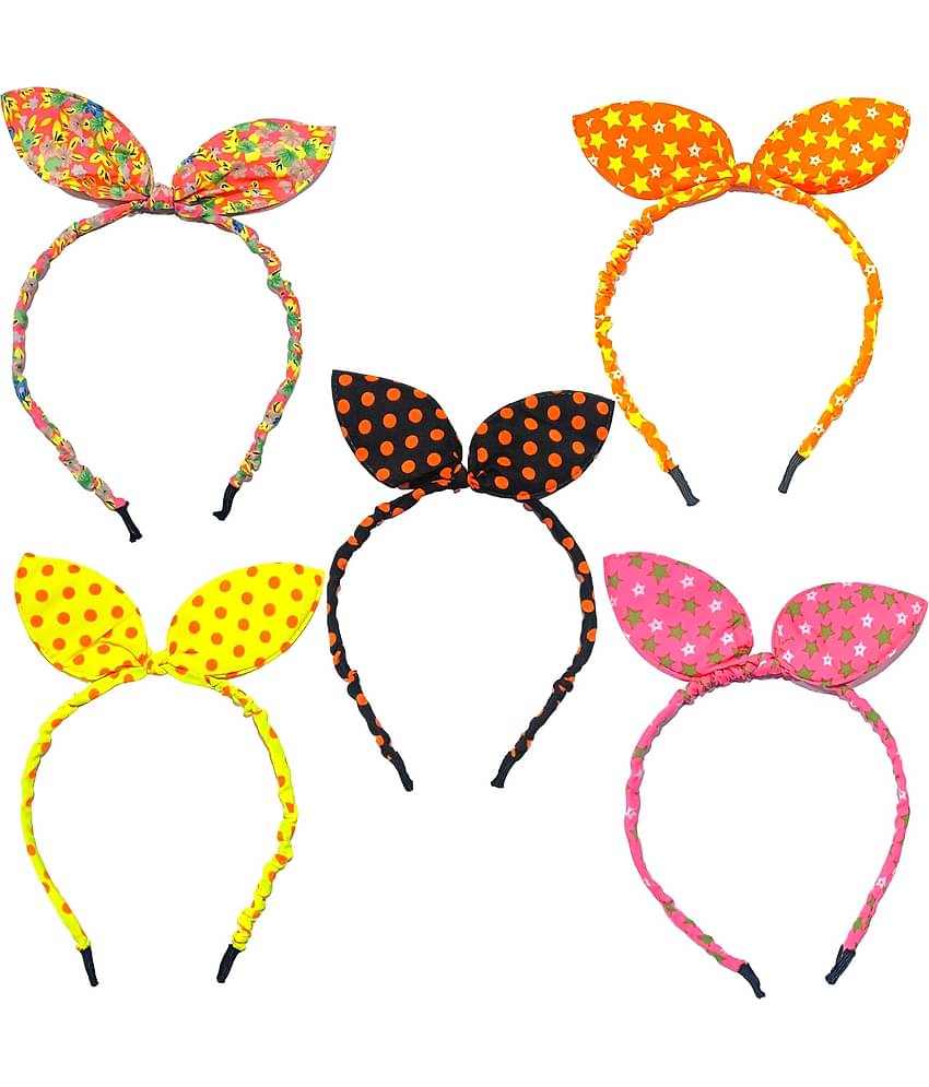 BELLO TOKO - Multi Girls Hair Band ( Pack of 5 ) BELLO TOKO - Multi Girls Hair Band ( Pack of 5 )