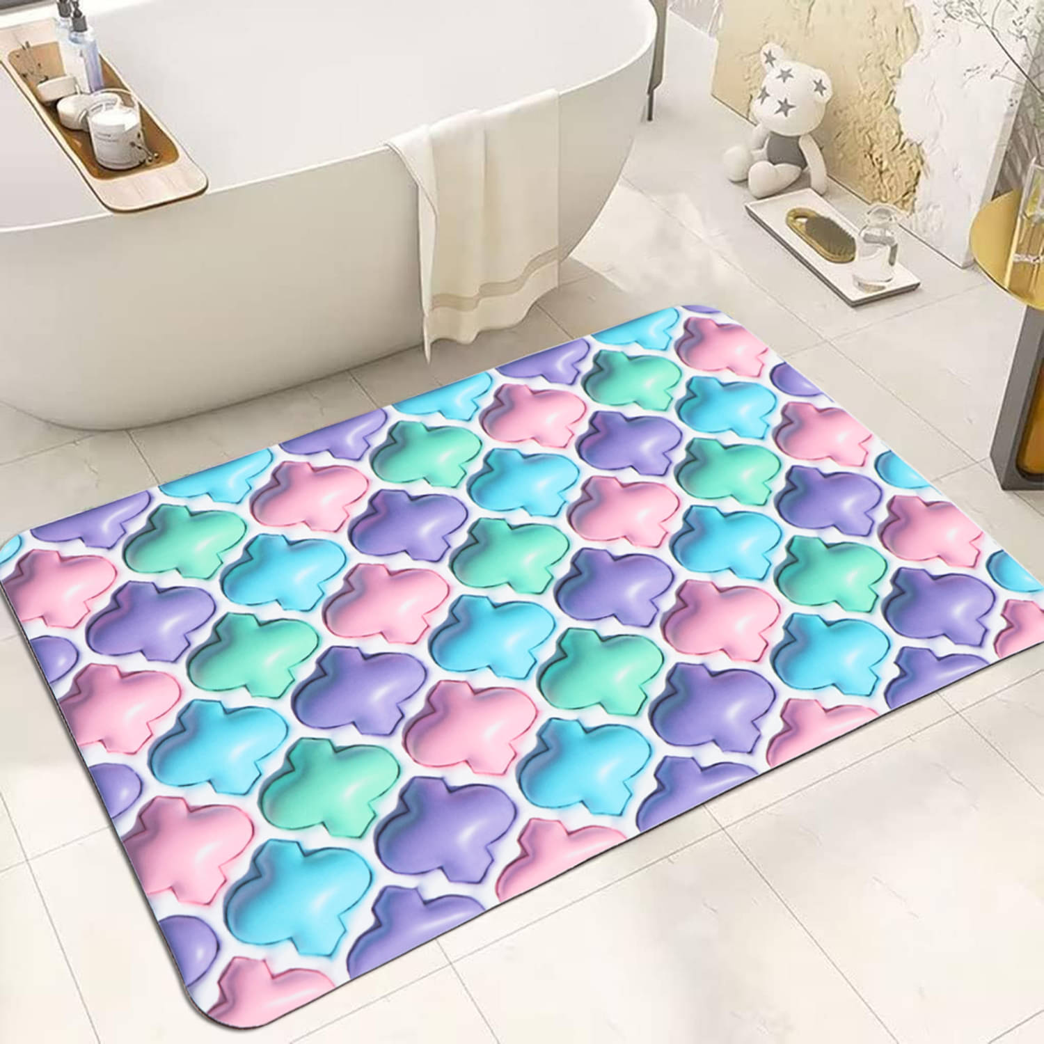     			- Anti-skid Rubber Door Mat ( 60 X 40 cm ) Single - Gray