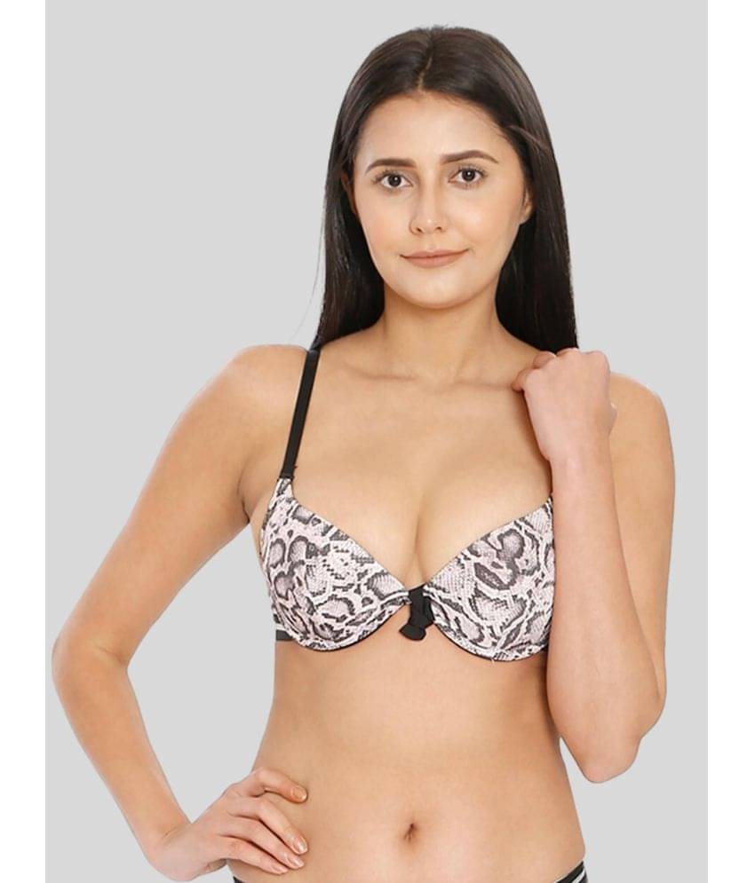 ILRASO Nylon Lightly Padded Women's Push Up Bra ( Black ) ILRASO Nylon Lightly Padded Women's Push Up Bra ( Black )