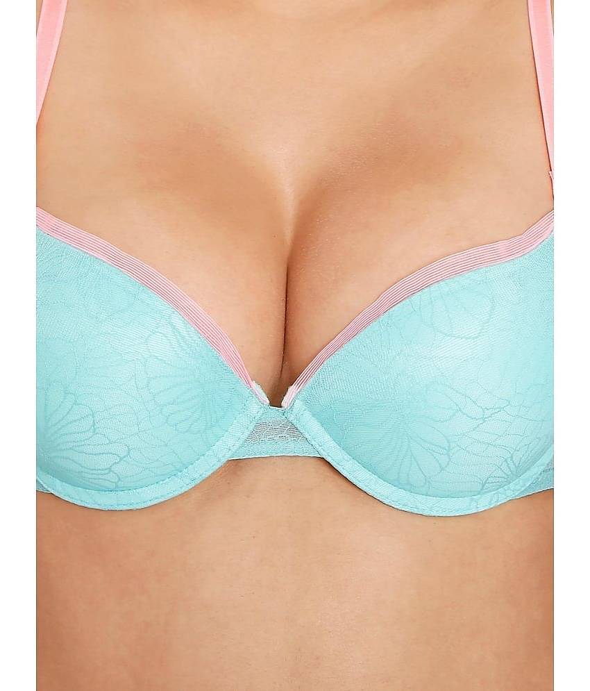ILRASO Elastane Lightly Padded Women's Push Up Bra ( Light Grey )