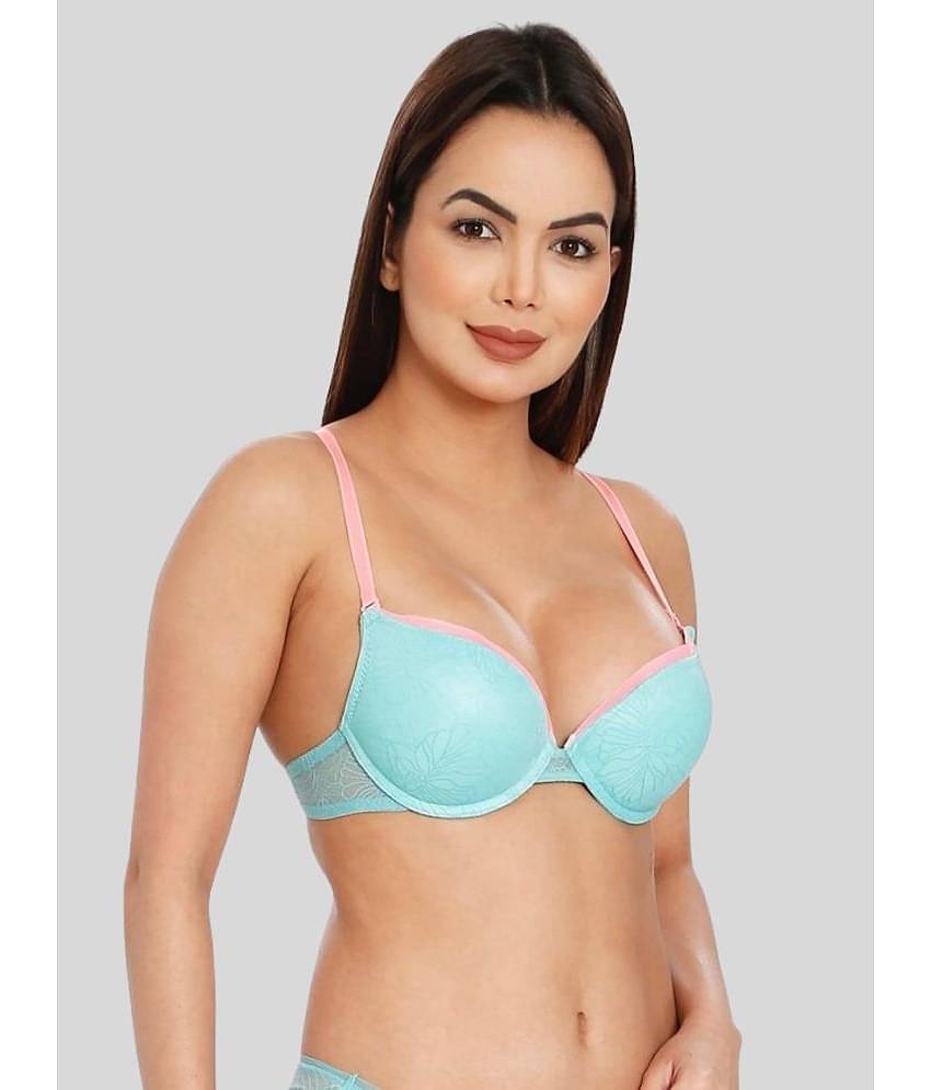 ILRASO Elastane Lightly Padded Women's Push Up Bra ( Light Grey )
