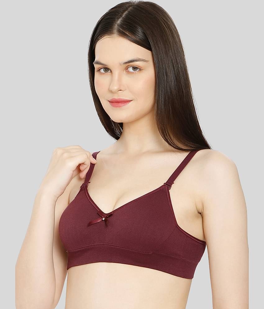 ILRASO Cotton Non Padded Women's T-Shirt Bra ( Black )