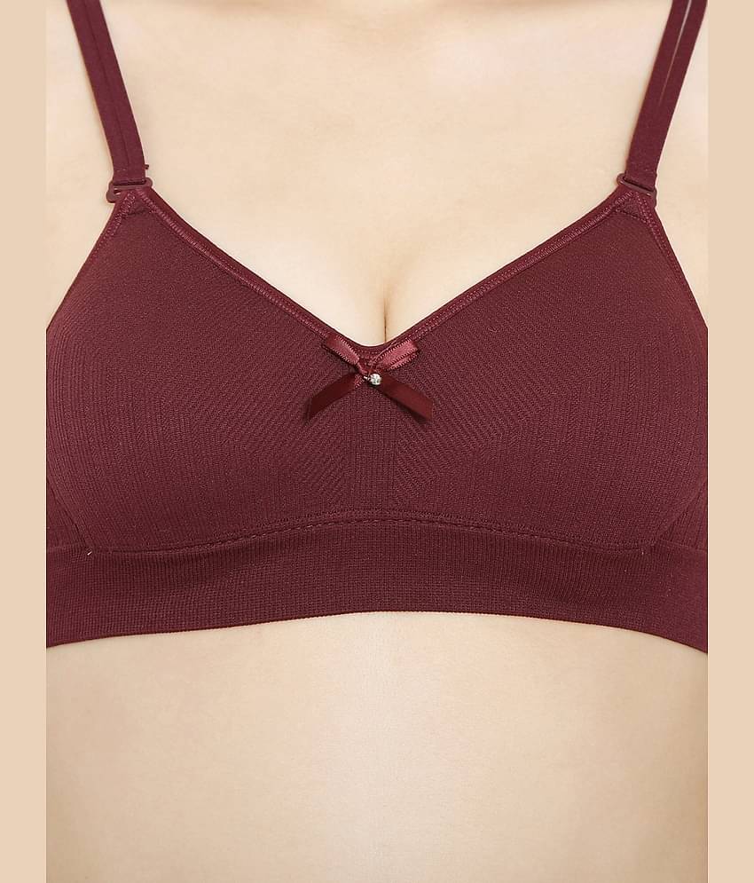 ILRASO Cotton Non Padded Women's T-Shirt Bra ( Black )