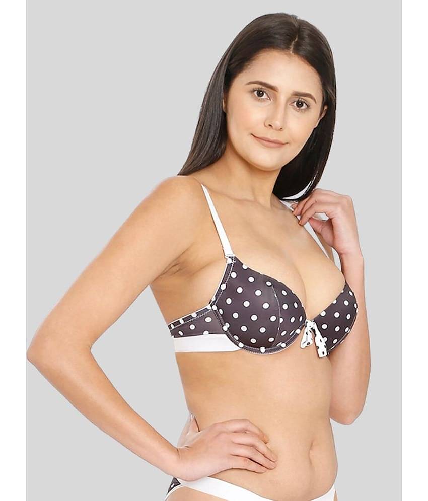 ILRASO Nylon Lightly Padded Women's Push Up Bra ( White )