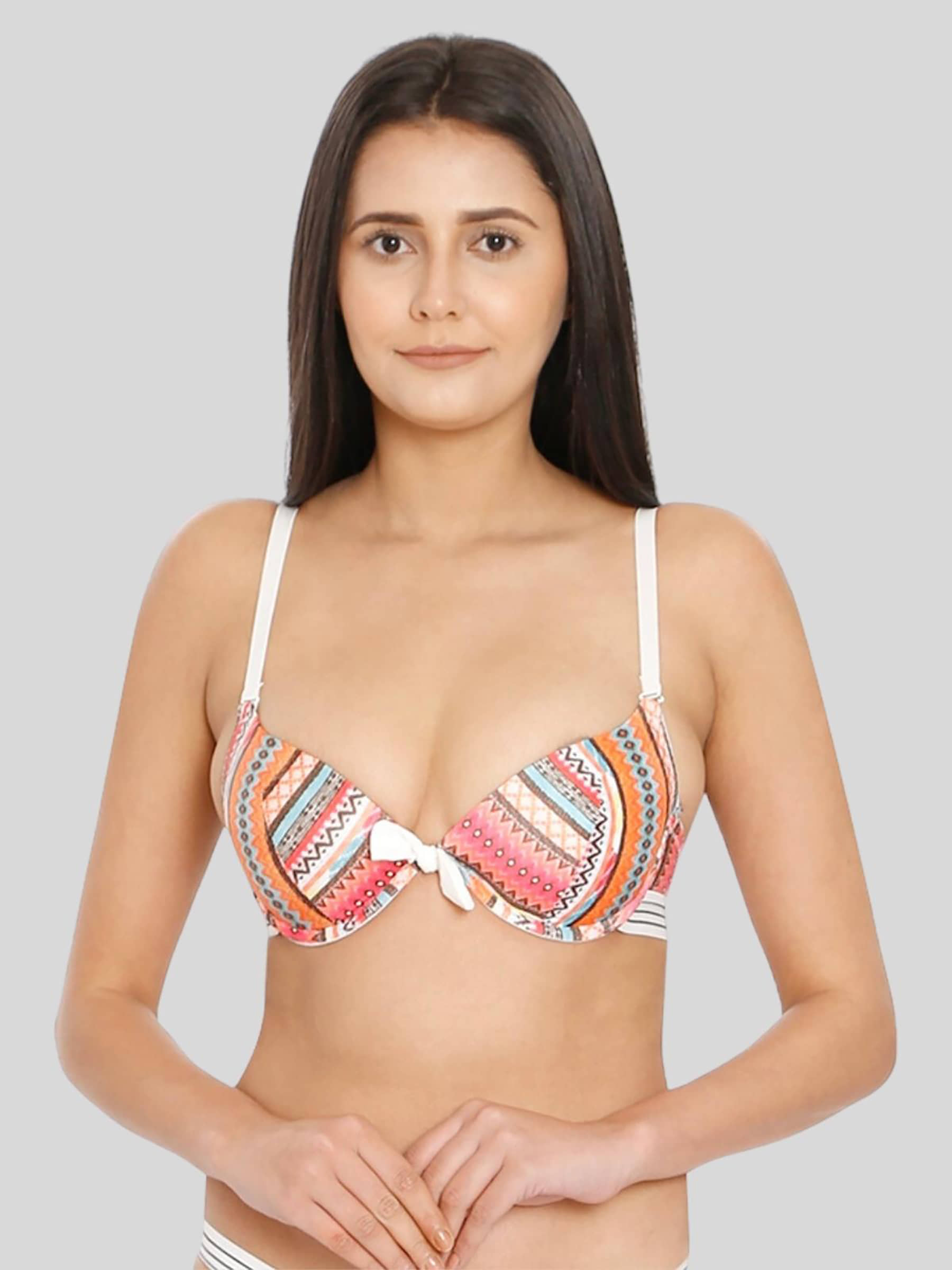 ILRASO Nylon Lightly Padded Women's Push Up Bra ( Multicolor )