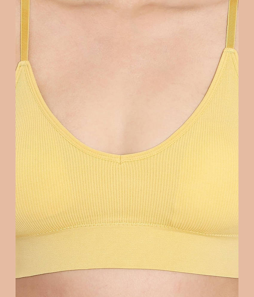 ILRASO Satin Removable Padding Women's Plunge Bra ( Rust )