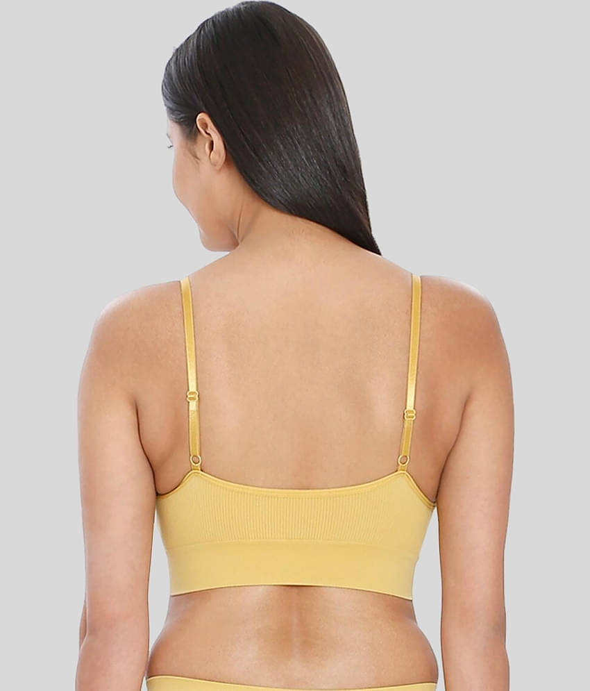 ILRASO Satin Removable Padding Women's Plunge Bra ( Rust )