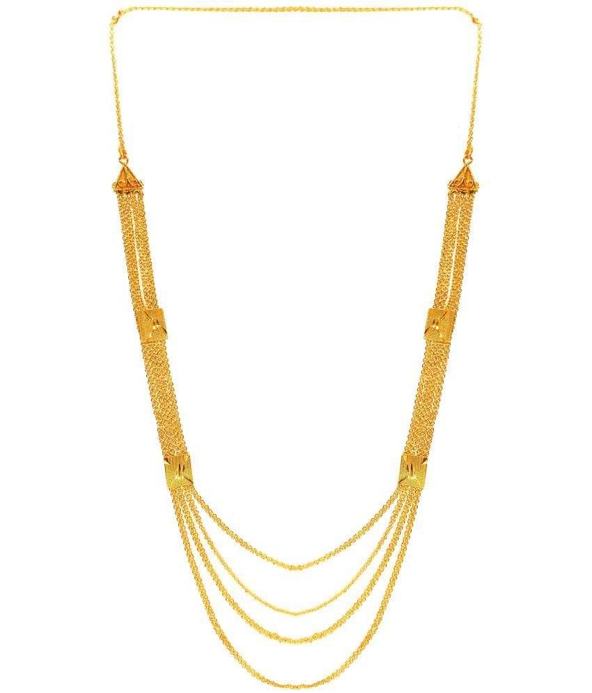     			JIPPA - Golden Metal Necklace ( Pack of 1 )