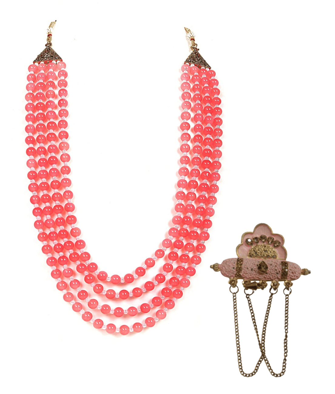 Wedding Groom Mala & Brooch Set for Men - Jewellery Sets | Buy online on ZillyBuy