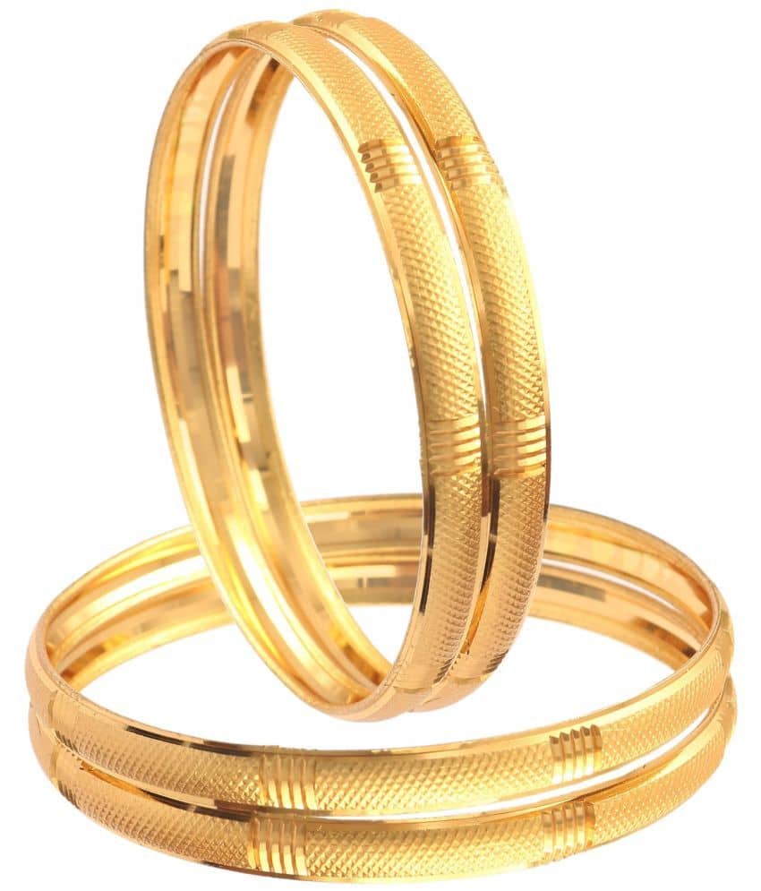 Jewar Mandi - Gold Bangle Set ( Pack of 1 ) - Bangles & Bracelets | Buy online on ZillyBuy