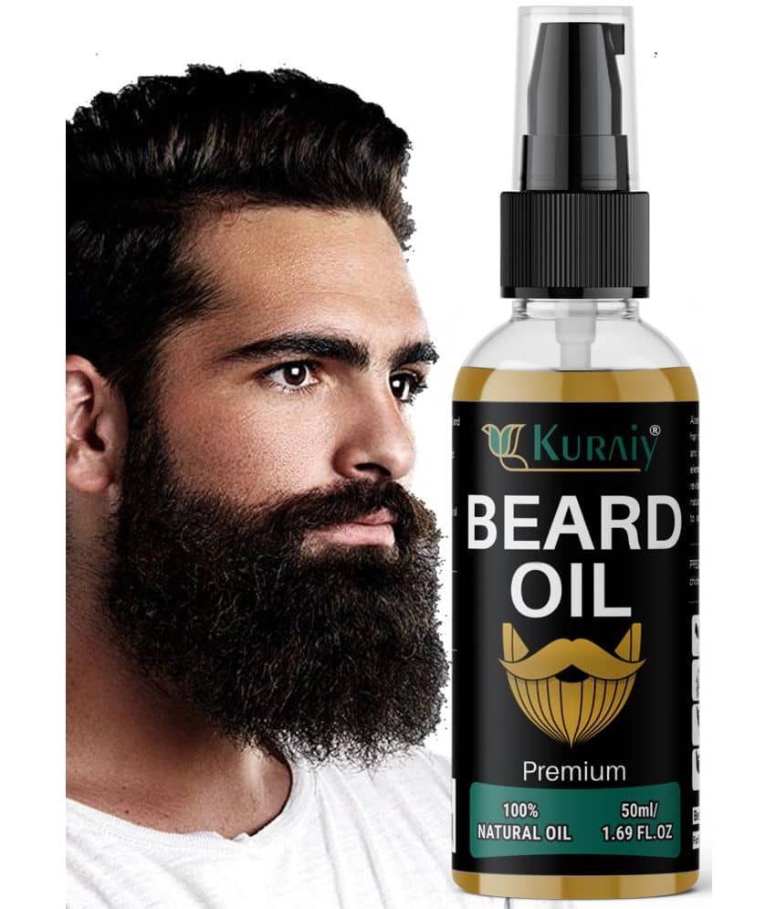KURAIY Beard Growth Oil for Men For Better Beard Growth With Thicker Beard (50 ml) - Beard Care and Tools | Buy online on ZillyBuy