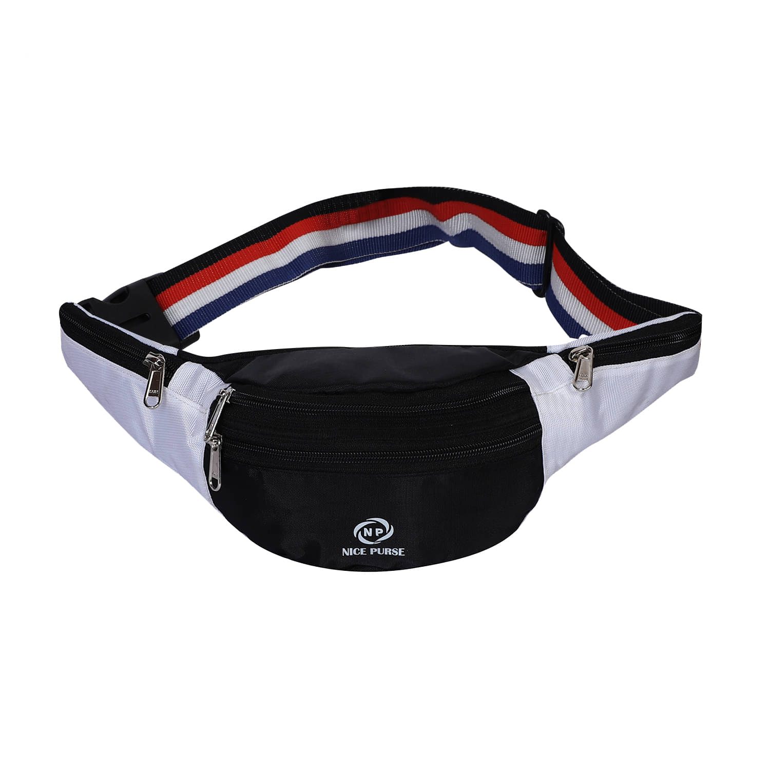     			Nice Purse KAMAR POUCH BLK-WHT Polyester White Waist Pouch