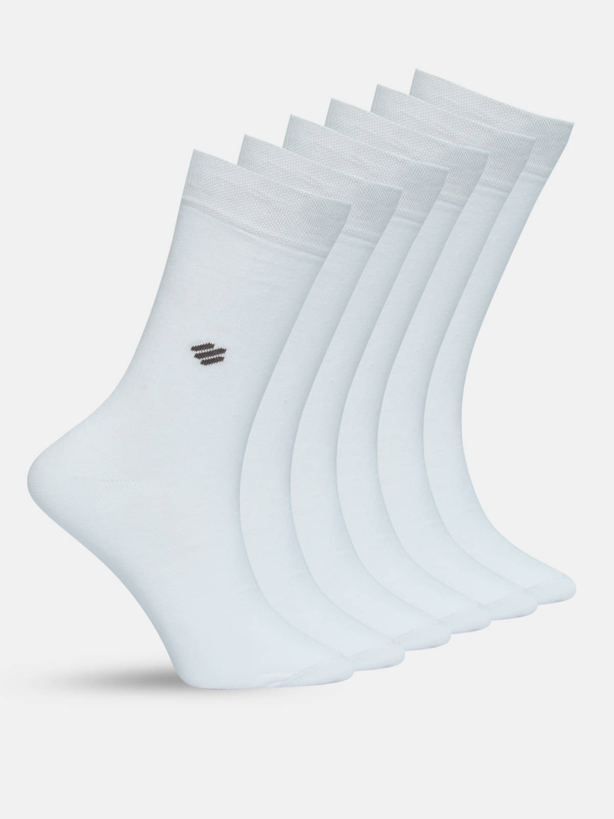     			ONN - Cotton Men's Solid White Mid Length Socks ( Pack of 6 )