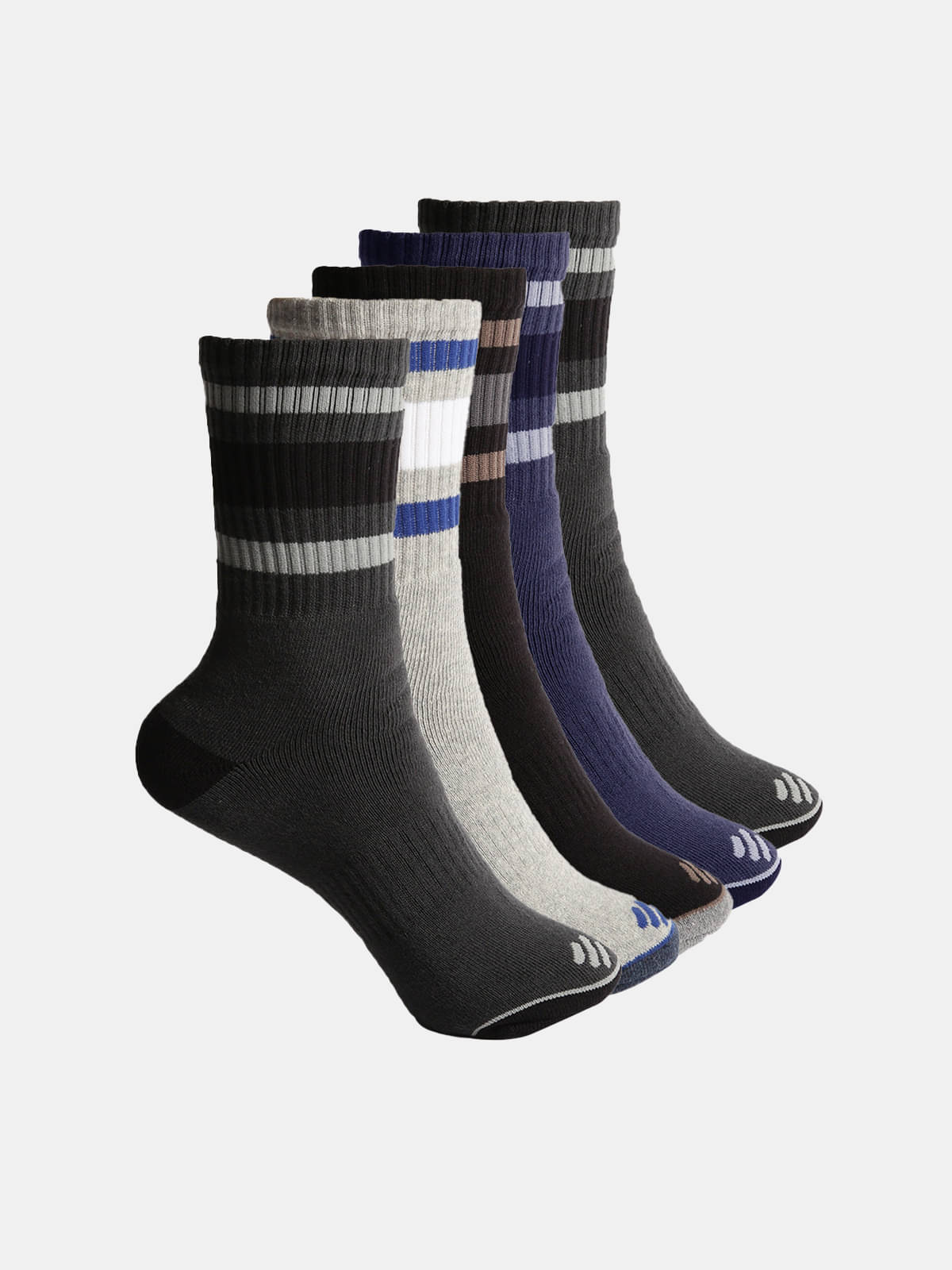 ONN - Cotton Men's Solid Multicolor Mid Length Socks ( Pack of 5 ) ONN - Cotton Men's Solid Multicolor Mid Length Socks ( Pack of 5 )