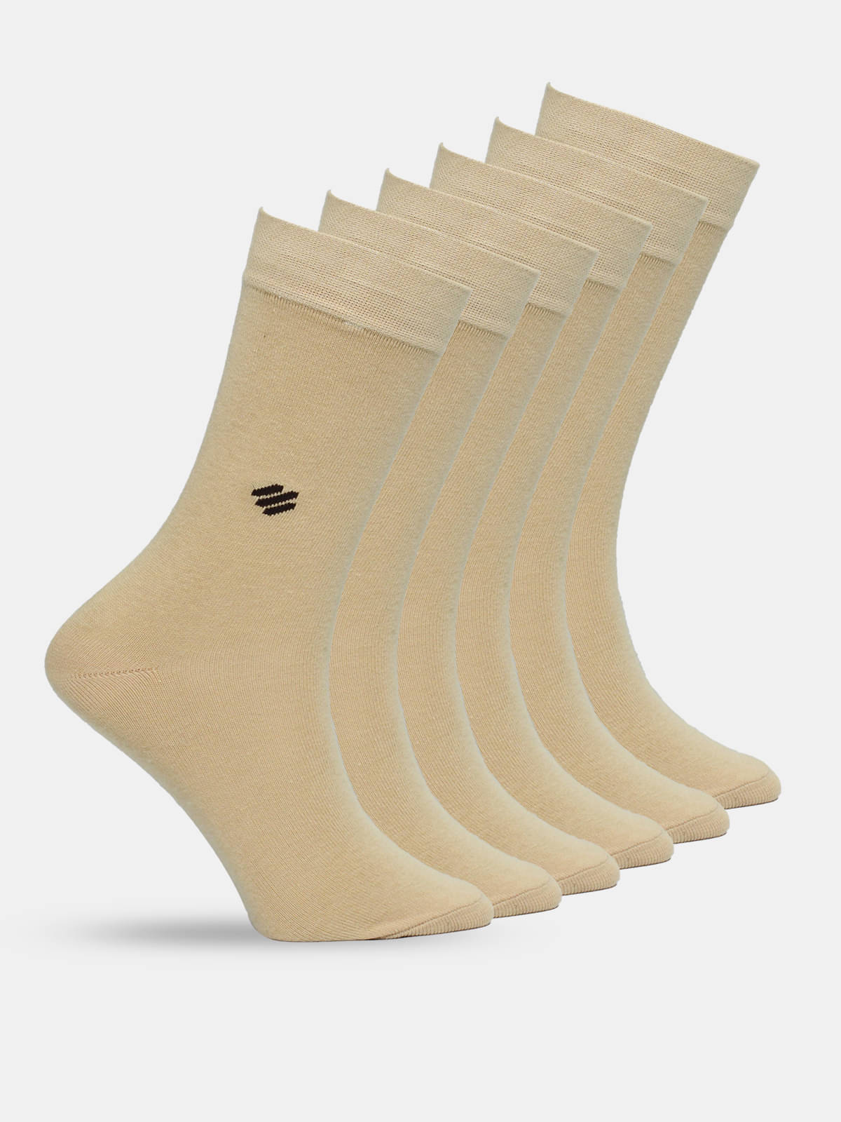 ONN - Cotton Men's Solid Beige Mid Length Socks ( Pack of 6 ) ONN - Cotton Men's Solid Beige Mid Length Socks ( Pack of 6 )