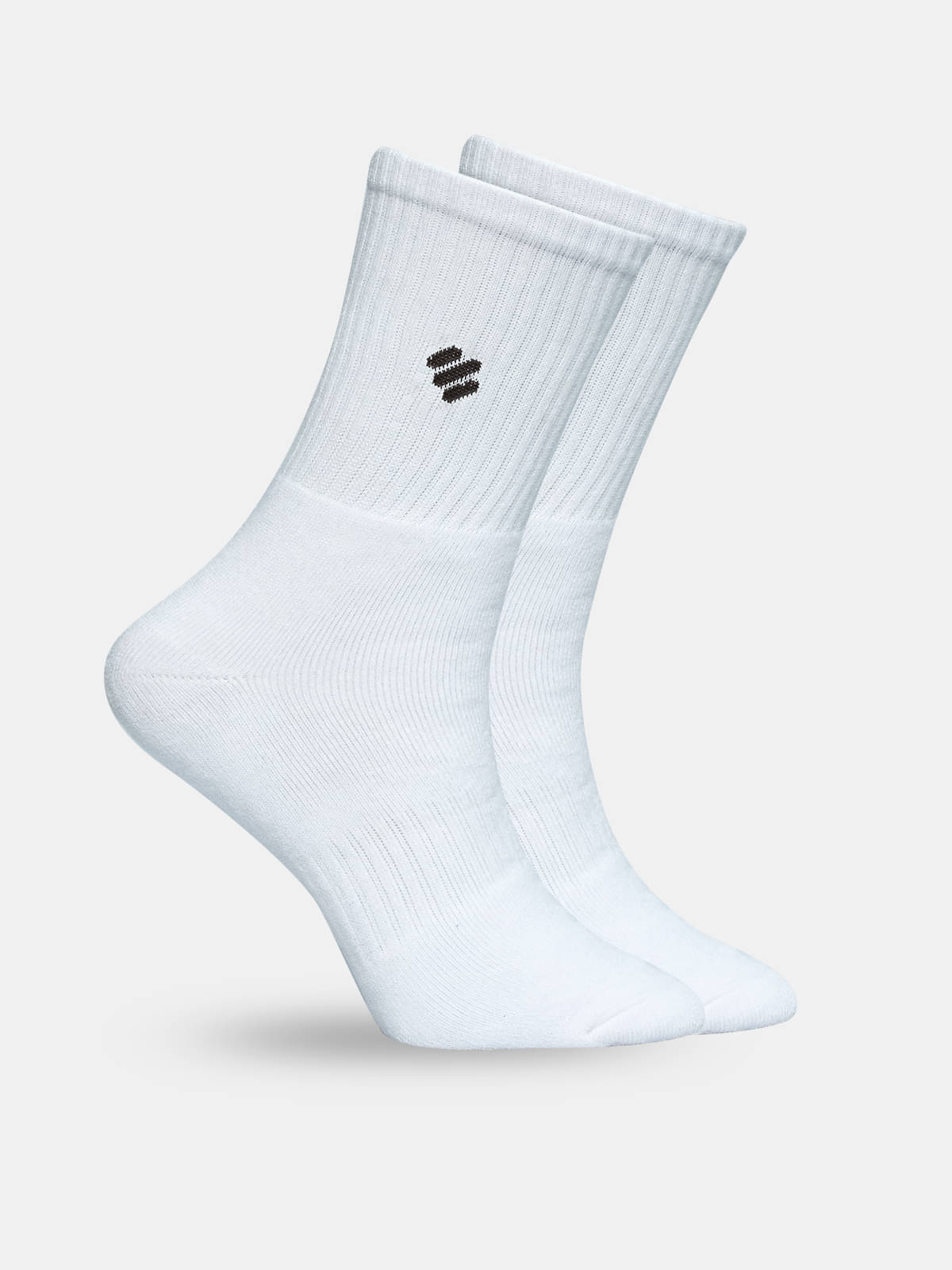     			ONN - Cotton Men's Solid White Mid Length Socks ( Pack of 2 )