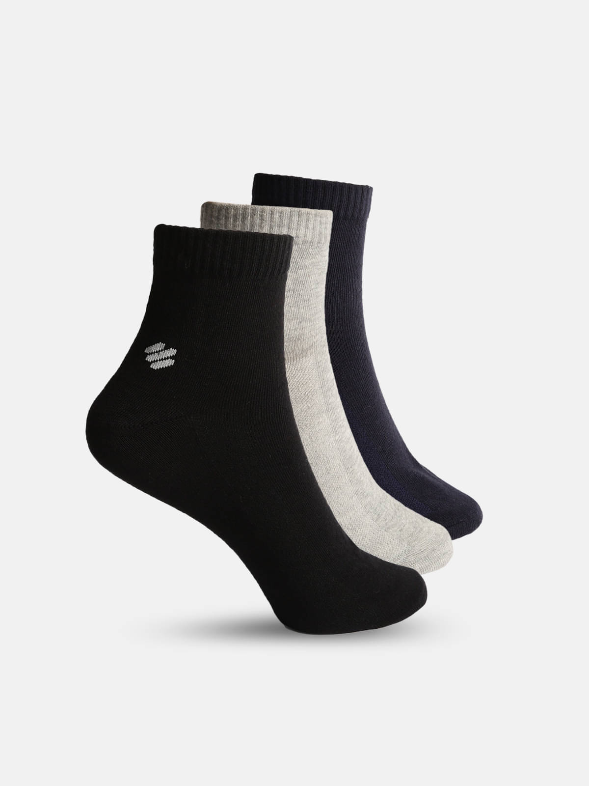     			ONN - Cotton Men's Solid Multicolor Ankle Length Socks ( Pack of 3 )