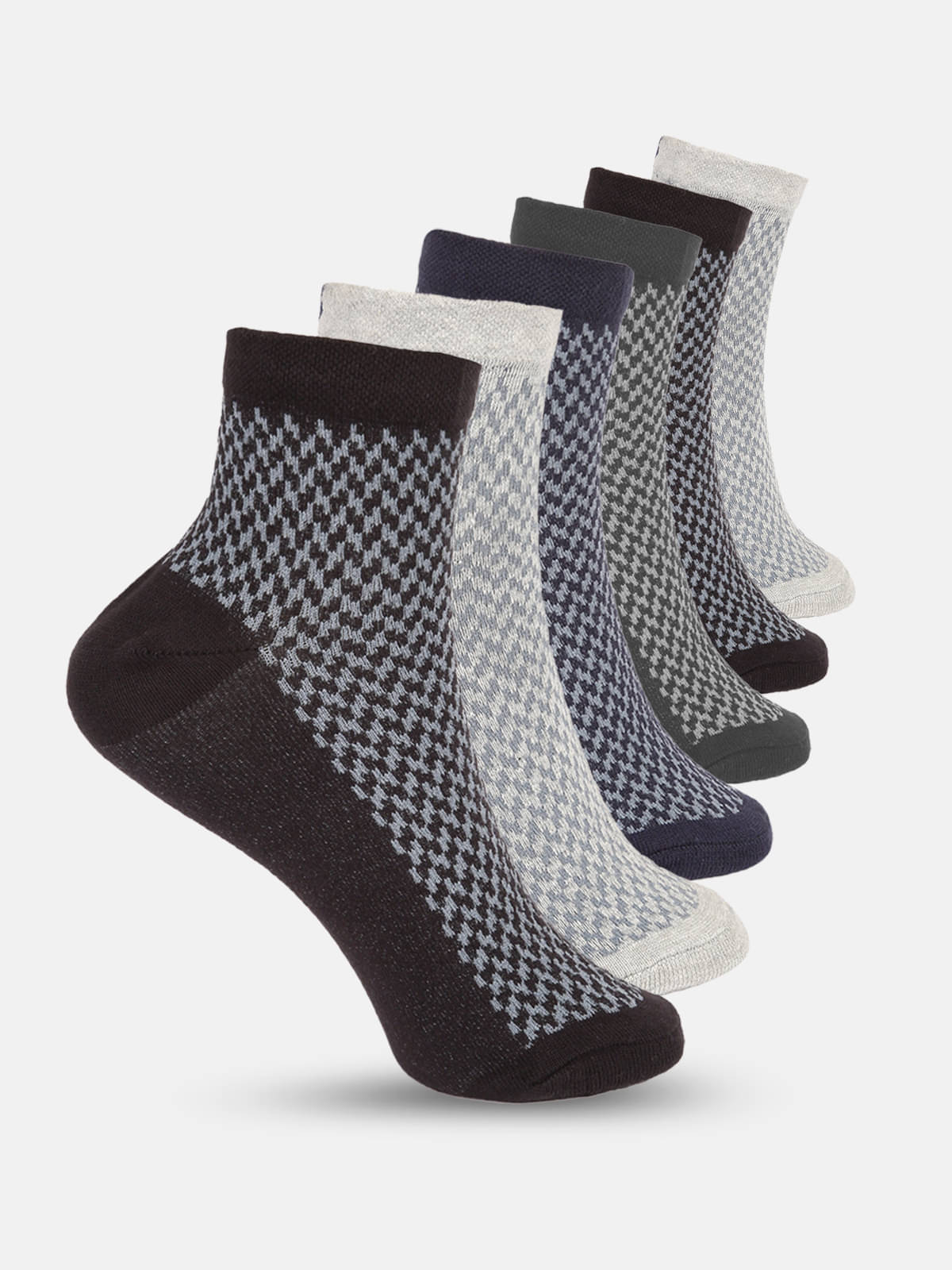     			ONN - Cotton Men's Solid Multicolor Ankle Length Socks ( Pack of 6 )
