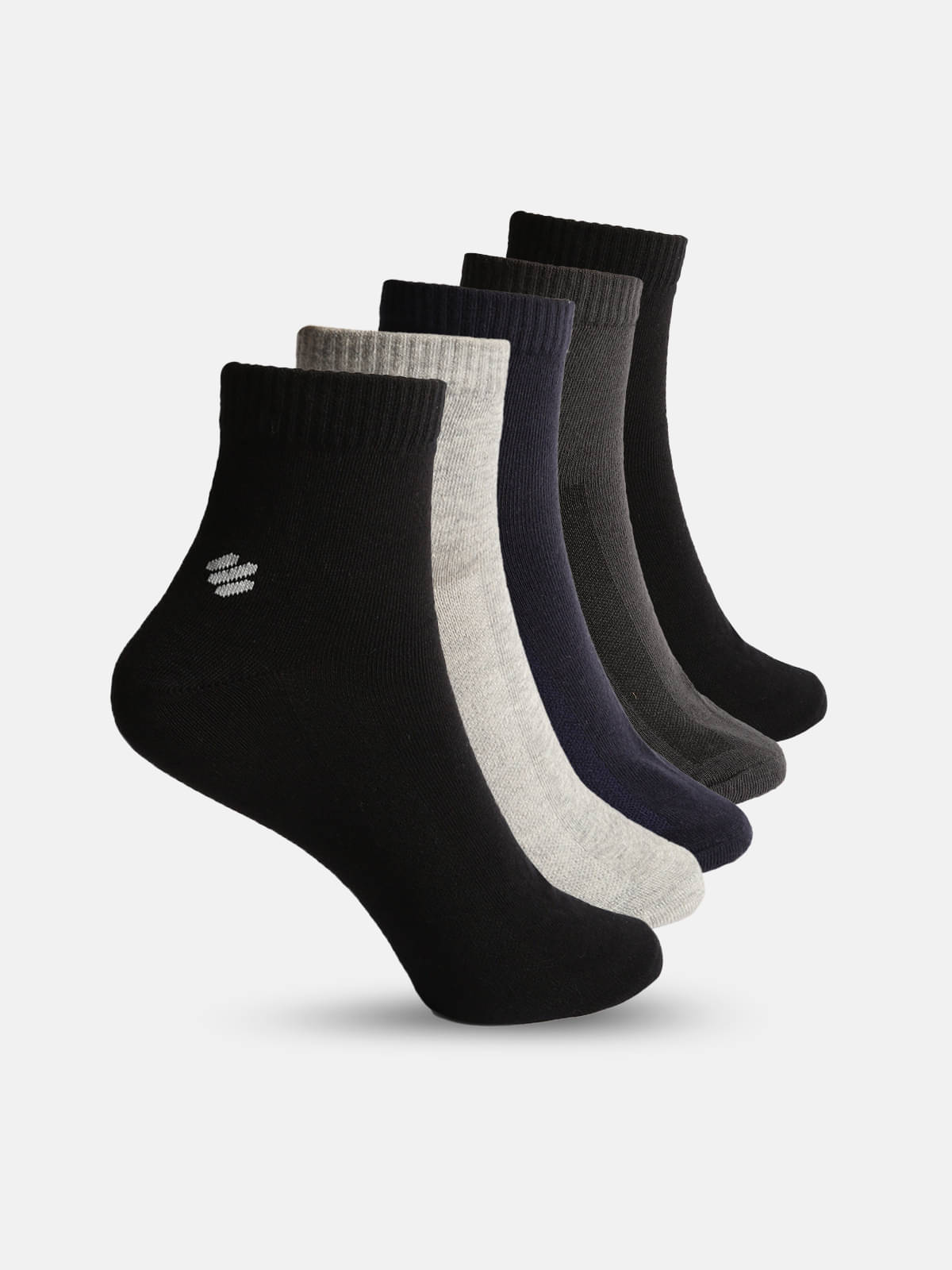     			ONN - Cotton Men's Solid Multicolor Ankle Length Socks ( Pack of 5 )