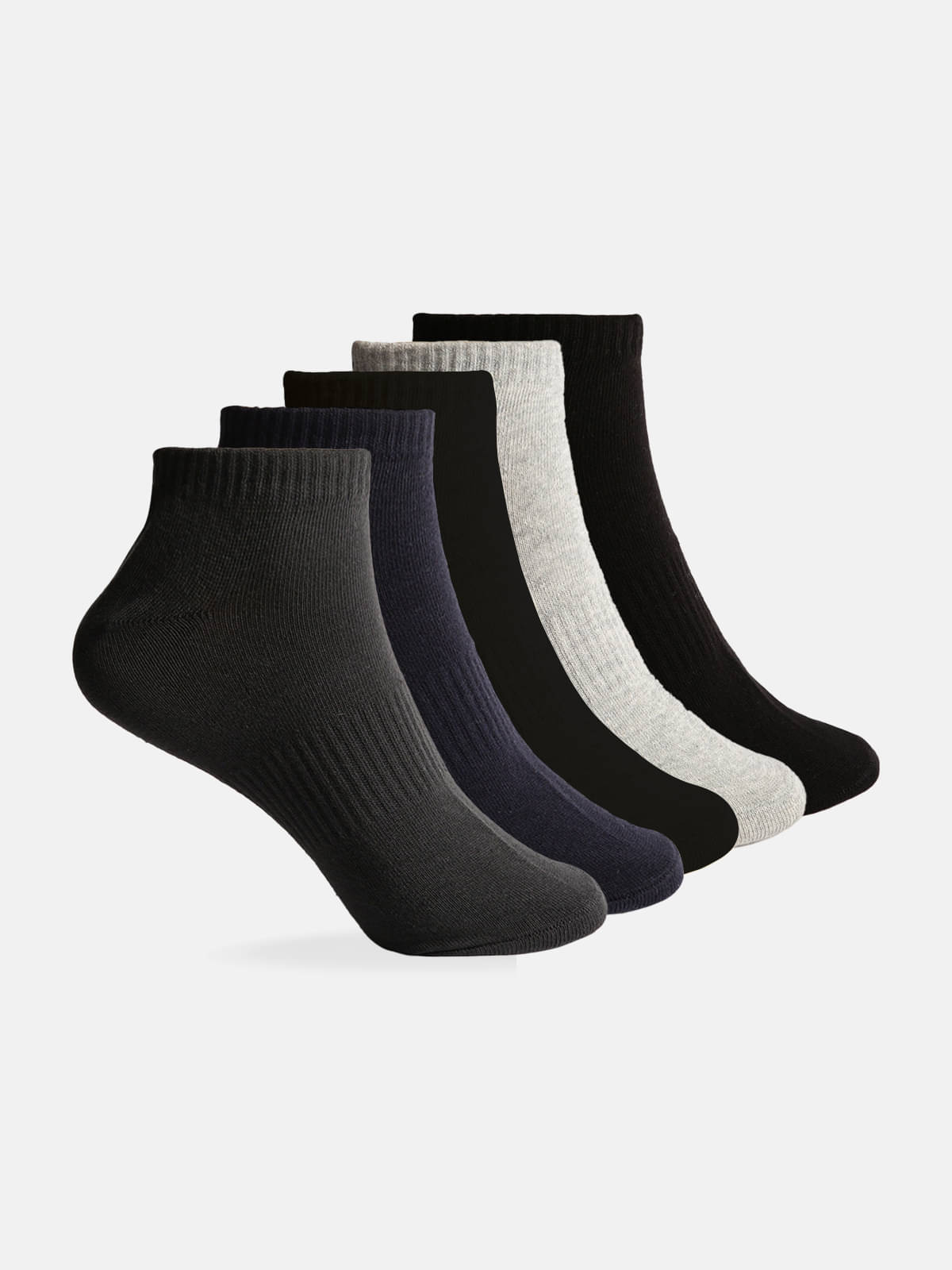     			ONN - Cotton Men's Solid Multicolor Ankle Length Socks ( Pack of 5 )